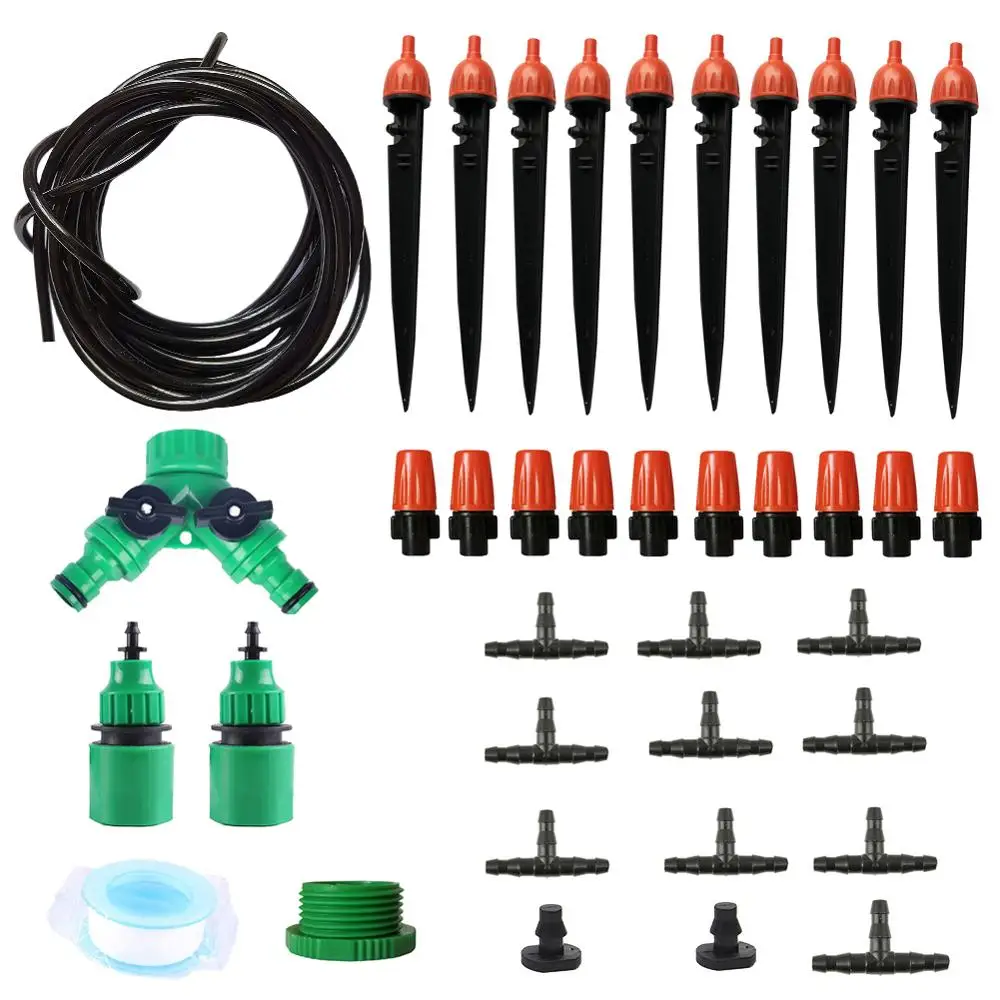 Garden tool 20 meters garden watering kit plastic adjustable atomizing nozzle agriculture micro irrigation 8 hole dripper
Garden tool 20 meters garden watering kit plastic adjustable atomizing nozzle agriculture micro irrigation 8 hole dripper
