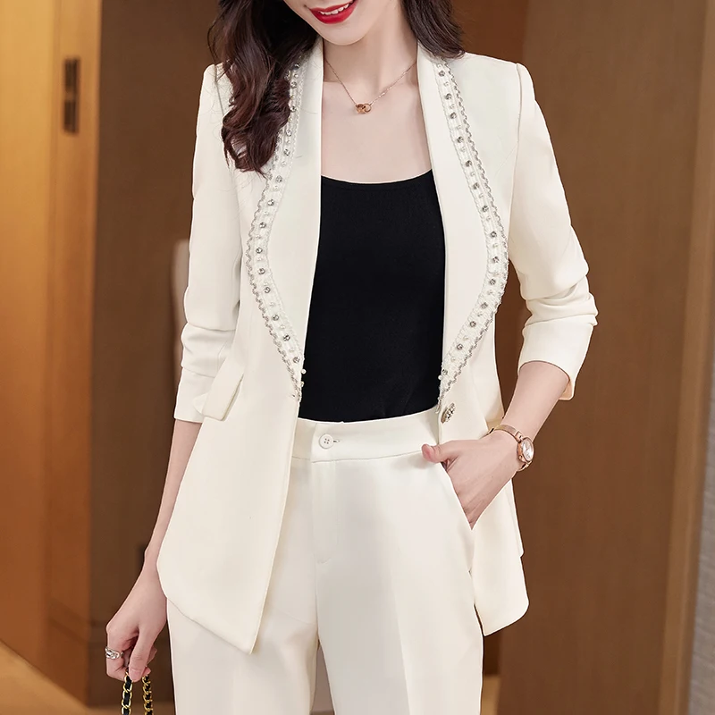 High Quality Fabric Autumn Winter Formal Women Business Suits Plus Size Professional OL Styles Pantsuits Blazers Set
High Quality Fabric Autumn Winter Formal Women Business Suits Plus Size Professional OL Styles Pantsuits Blazers Set