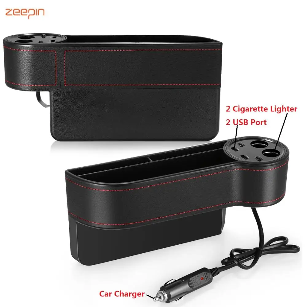 C15 Multi-Use Car Seat Gap Storage Box Premium Design Real-Time Voltage Display 2 Cigar Lighter Dual USB Charging Storage Box
C15 Multi-Use Car Seat Gap Storage Box Premium Design Real-Time Voltage Display 2 Cigar Lighter Dual USB Charging Storage Box