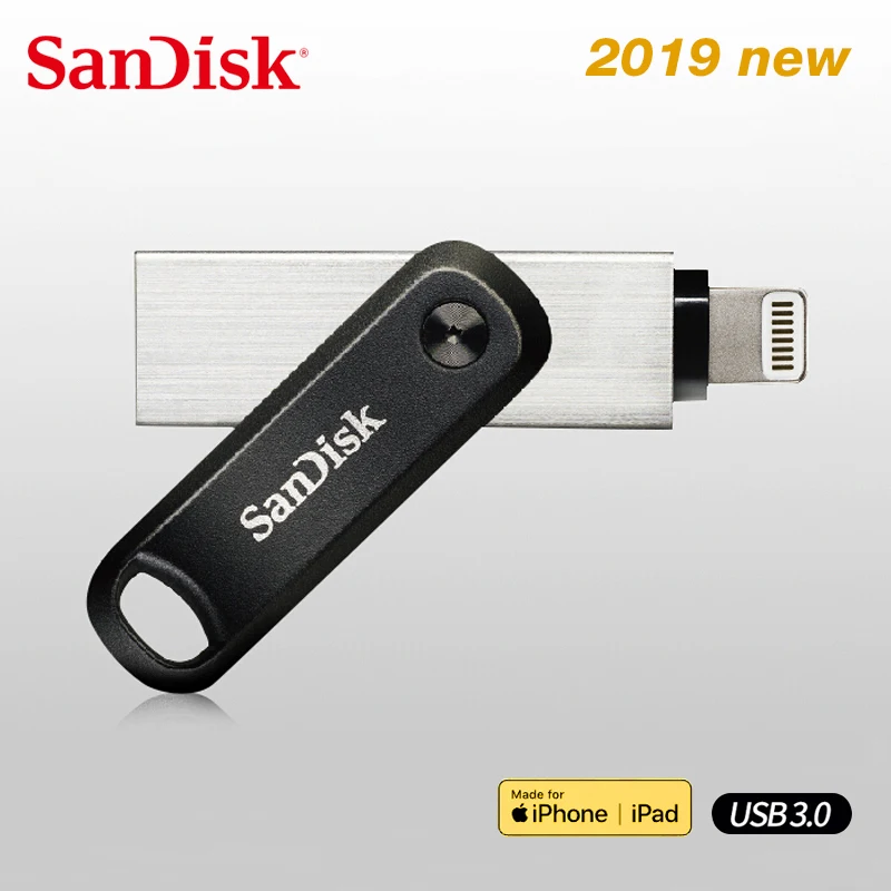 SanDisk iXpand flash drive Go 128GB 256GB memory stick with USB 3.0 lightning port high speed pendrive u disk for iPhone/iPad
SanDisk iXpand flash drive Go 128GB 256GB memory stick with USB 3.0 lightning port high speed pendrive u disk for iPhone/iPad