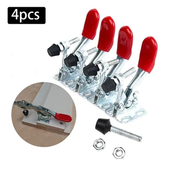 4pcs 60Lbs Toggle Clamp Antislip Covered Hand Tool Horizontal Clamp 201A Metal Horizontal Quick Release Hand Tool 
4pcs 60Lbs Toggle Clamp Antislip Covered Hand Tool Horizontal Clamp 201A Metal Horizontal Quick Release Hand Tool
