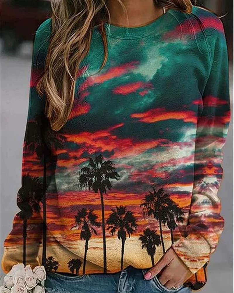 New Fall Printed Sweatshirt Women Round Neck Warm Star / Tree / Mountain Pullover Casual Loose Long Sleeve Pullover Top Clothes
New Fall Printed Sweatshirt Women Round Neck Warm Star / Tree / Mountain Pullover Casual Loose Long Sleeve Pullover Top Clothes