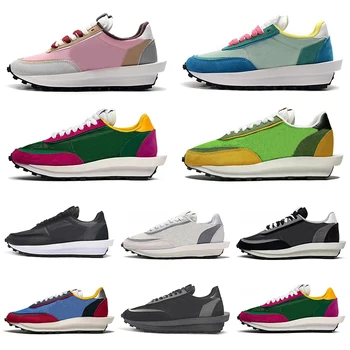 

Men Women Running Shoes 2020 Cheap Sacai Ldv Ld Waffle Black White Gray Pine Green Gusto Varsity Blue Men Trainers Sport Sneaker