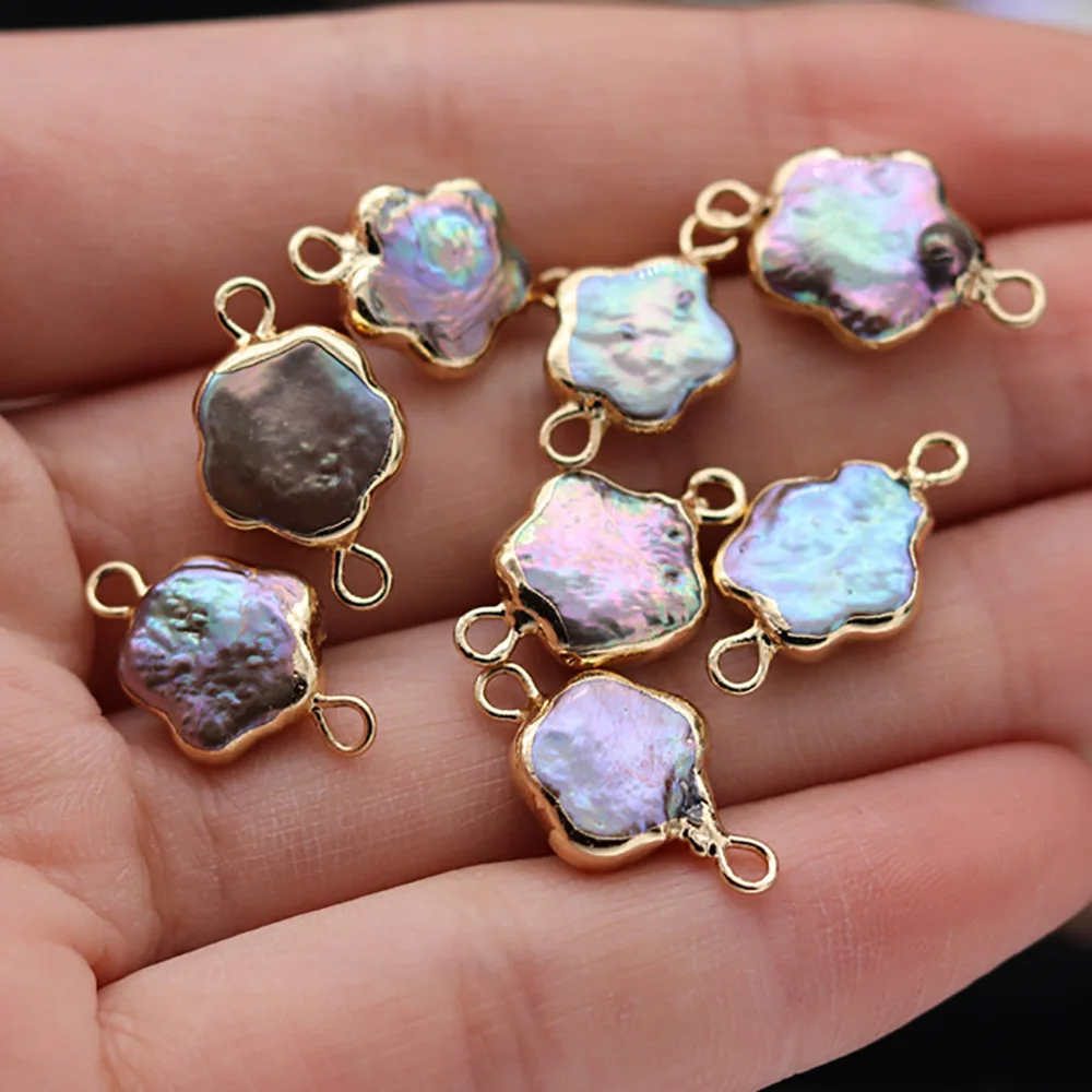 Natural Freshwater Pearl Connector Charm Pendant Plum Blossom Double Hole for Jewelry Making DIY Bracelet Necklace Accessories
Natural Freshwater Pearl Connector Charm Pendant Plum Blossom Double Hole for Jewelry Making DIY Bracelet Necklace Accessories