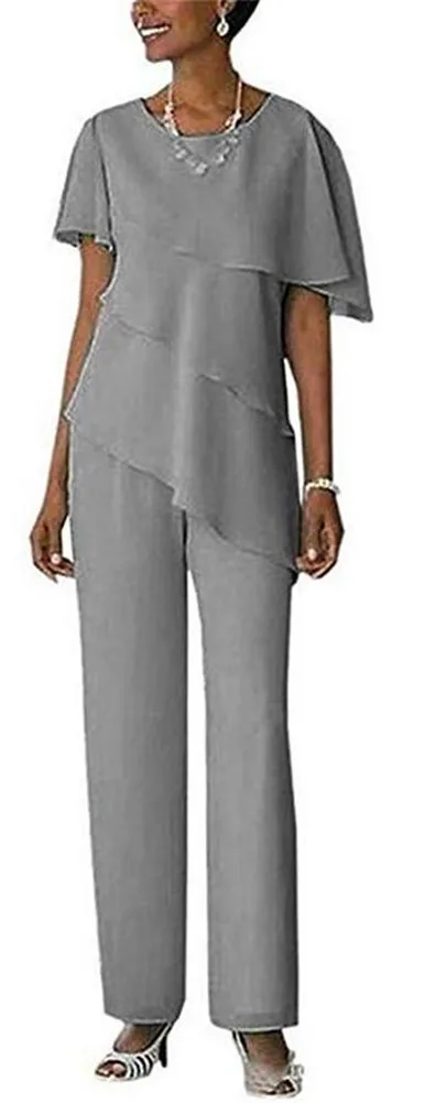 2019 Elegant Grey 2 Pieces(Jacket +Pants) Mother Of the Bride Plus Size PantSuits Short Jacket Short Sleeve Mothers Suit
2019 Elegant Grey 2 Pieces(Jacket +Pants) Mother Of the Bride Plus Size PantSuits Short Jacket Short Sleeve Mothers Suit