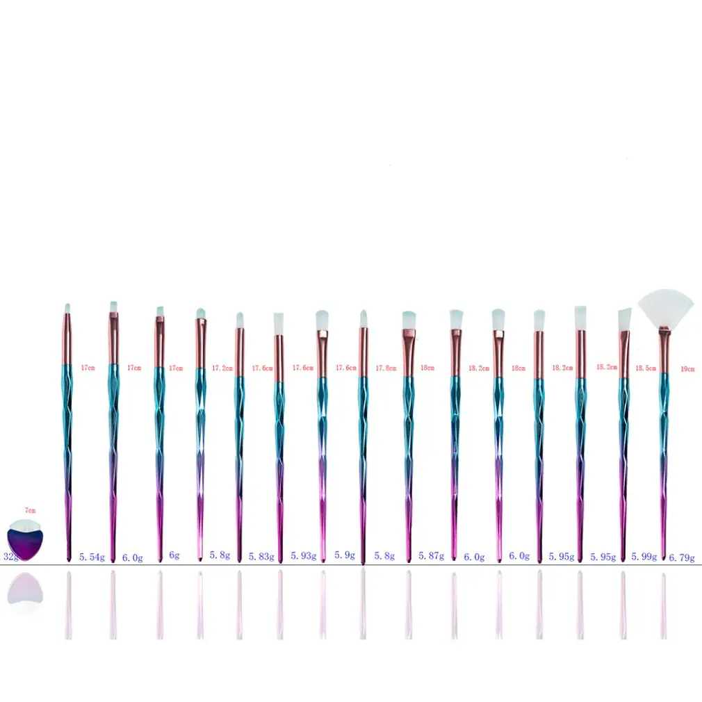 15-Piece Diamond Heart-Shaped Brush Set Foundation Eyeliner Blush Makeup Concealer Brush Facial Makeup Brush
15-Piece Diamond Heart-Shaped Brush Set Foundation Eyeliner Blush Makeup Concealer Brush Facial Makeup Brush