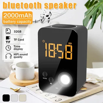 LED bluetooth Speaker Alarm Clock Mirror Wireless Subwoofer Acoustics Built-in Microphone 60hz-15khz HiFi Speaker USB Charnging
LED bluetooth Speaker Alarm Clock Mirror Wireless Subwoofer Acoustics Built-in Microphone 60hz-15khz HiFi Speaker USB Charnging