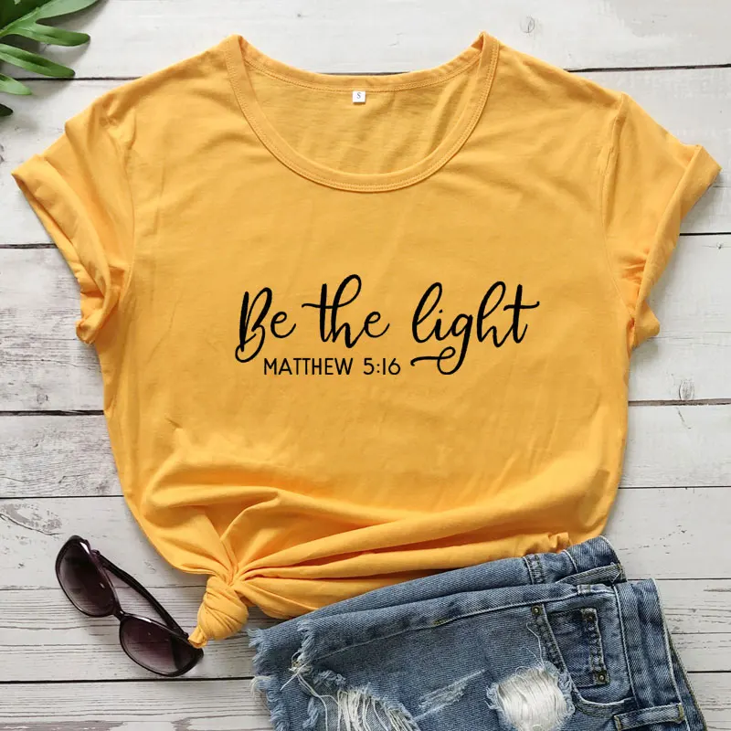 Женская футболка с надписью «Be The Light», Повседневная футболка с надписью «Be The Light» и надписью «Bible» в Иисуса, вдохновляющая цитата
Женская футболка с надписью «Be The Light», Повседневная футболка с надписью «Be The Light» и надписью «Bible» в Иисуса, вдохновляющая цитата