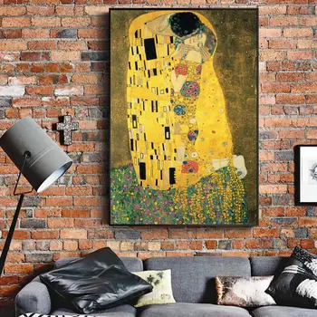 Gustav Klimt Kiss Famous Canvas Paintings Reproductions On The Wall Classical Portrait Wall Poster For Living Room Cuadros Decor
Gustav Klimt Kiss Famous Canvas Paintings Reproductions On The Wall Classical Portrait Wall Poster For Living Room Cuadros Decor