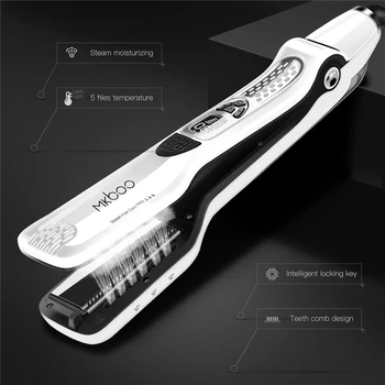 CkeyiN LCD Display Steam Hair Straightener Professional Ceramic 3D Floating Wide Plate Straightening Flat Iron Hair Styling 
CkeyiN LCD Display Steam Hair Straightener Professional Ceramic 3D Floating Wide Plate Straightening Flat Iron Hair Styling