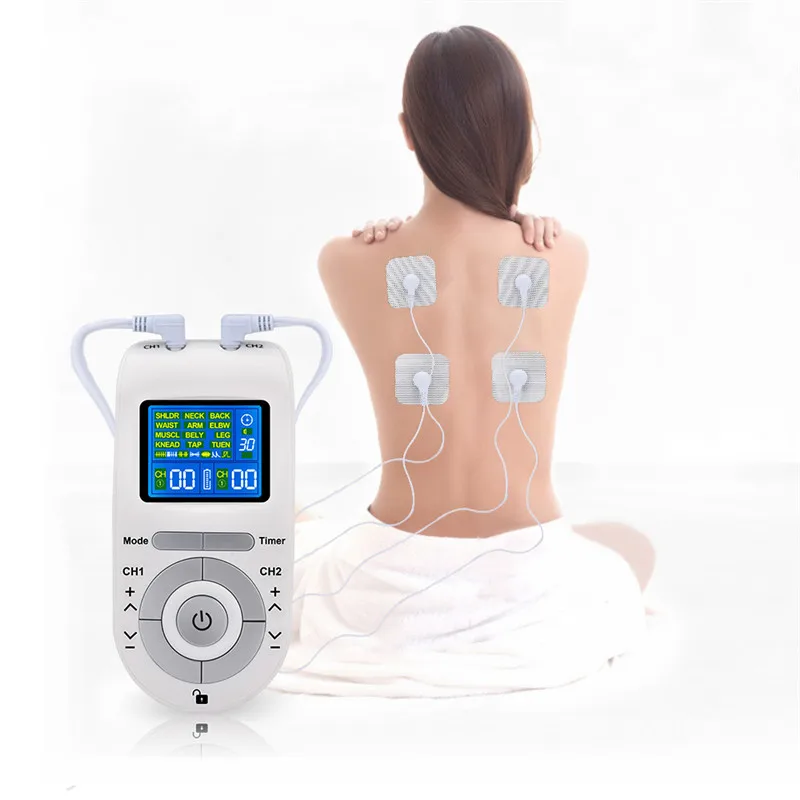 

12 Modes Tens Unit Machine with 4 Electrode Pads for Pain Relief Pulse Massage EMS Muscle Stimulation Tens Electroestimulador