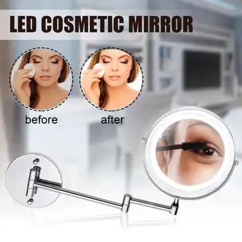 7'' Makeup Vanity Mirror with Light LED 5X Magnification Mounted Telescopic Enlargement 2-Face Bathroom Wall Cosmetic Mirror
7'' Makeup Vanity Mirror with Light LED 5X Magnification Mounted Telescopic Enlargement 2-Face Bathroom Wall Cosmetic Mirror