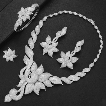 SisCathy Exclusive Handmade Luxury 4 PCS Full Mini Cubic Zirconia Jewelry Sets Necklace Bangle Earrings Ring Women Jewelry Set 
SisCathy Exclusive Handmade Luxury 4 PCS Full Mini Cubic Zirconia Jewelry Sets Necklace Bangle Earrings Ring Women Jewelry Set