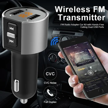 Victsing Bluetooth FM Transmitter Wireless FM Radio Adapter MP3 Player Car Kit with Hands-Free Calling 5V Dual USB Charge Ports
Victsing Bluetooth FM Transmitter Wireless FM Radio Adapter MP3 Player Car Kit with Hands-Free Calling 5V Dual USB Charge Ports