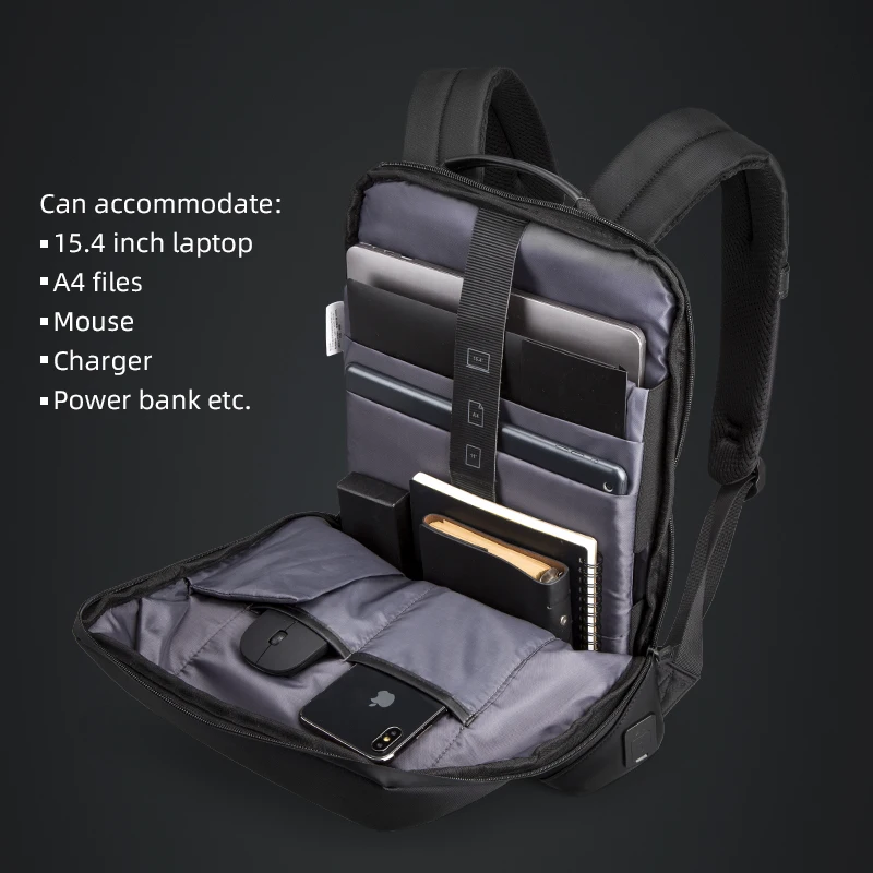 Kingsons новый ультра тонкий рюкзак для мужчин 15 6 "ноутбук противоугонные