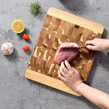 Large Multipurpose Acacia Wood Cutting Board Premium Solid splicing chopping board geometric vertical Cutting Board for Kitchen 
Large Multipurpose Acacia Wood Cutting Board Premium Solid splicing chopping board geometric vertical Cutting Board for Kitchen
