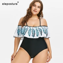 2020 セクシーなフリルワンピース水着プラスサイズの水着大サイズ水着プラスサイズ水着のため女性 4XL(China)