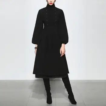 New Autumn Winter Black Retro Wool Dress Women fashion lantern Sleeve elegant Woolen Blend A-line Dress plus size 2xl r2251
New Autumn Winter Black Retro Wool Dress Women fashion lantern Sleeve elegant Woolen Blend A-line Dress plus size 2xl r2251
