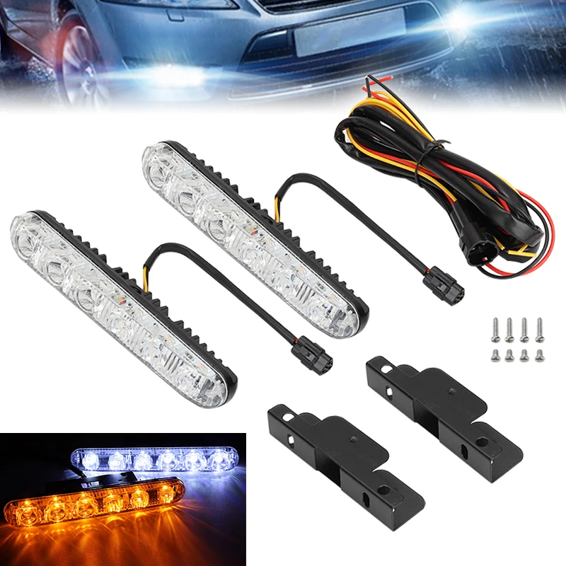 For Car Lighting 1Pair 12V 30W 3000LM 6LED Turn Signal Light Sequential Car Day-time Running Driving Lamp High Brightness Mayitr
For Car Lighting 1Pair 12V 30W 3000LM 6LED Turn Signal Light Sequential Car Day-time Running Driving Lamp High Brightness Mayitr