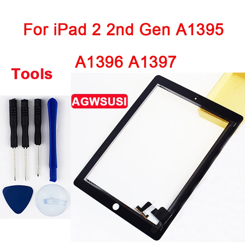 Для iPad 2 2nd Gen A1395 A1396 A1397 сенсорный экран дигитайзер Сенсорное стекло + ЖК дисплей