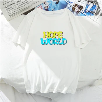 Korean Ready100% new t-shirt woman Fashion hope WORLD shirt ulzzang Frauen Simple pattern kpop Summer tee top
Korean Ready100% new t-shirt woman Fashion hope WORLD shirt ulzzang Frauen Simple pattern kpop Summer tee top