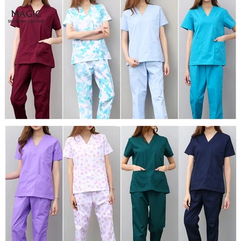 Workwear Clothes Care Frosted Tops Pants Hospital Doctor Medical Set Short Sleeve V-neck Uniform Set Dental Clinic Beauty Salon
Workwear Clothes Care Frosted Tops Pants Hospital Doctor Medical Set Short Sleeve V-neck Uniform Set Dental Clinic Beauty Salon