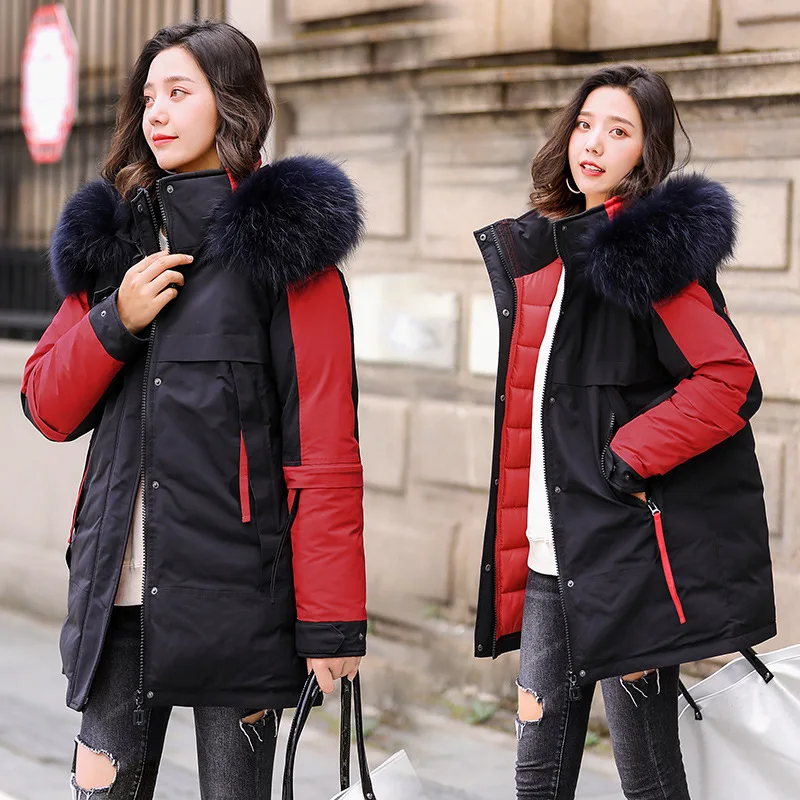 Korean-style Large Fur Collar Short Parka Loose-Fit Cotton-padded Clothes Thick Winter Style Large Size Cotton Coat WOMEN'S Dres
Korean-style Large Fur Collar Short Parka Loose-Fit Cotton-padded Clothes Thick Winter Style Large Size Cotton Coat WOMEN'S Dres