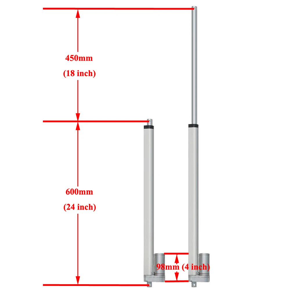 Фото Линейный привод 18 дюймов 450 мм ход 220 н фунта Макс. Подъем 14 - купить