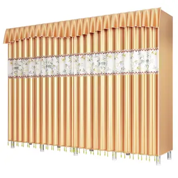 All steel frame steel tube thick thick double economy storage hanging wardrobe fabric curtain simple wardrobe
All steel frame steel tube thick thick double economy storage hanging wardrobe fabric curtain simple wardrobe