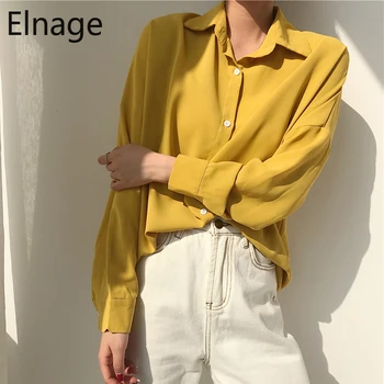 Elnage Spring Summer Women Blouse Loose Long Sleeve Tops Chiffon Shirts Solid Slim Fit Clothing Korean Fashion Blusas 5A560
Elnage Spring Summer Women Blouse Loose Long Sleeve Tops Chiffon Shirts Solid Slim Fit Clothing Korean Fashion Blusas 5A560