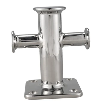 

Cross Bollard Solid Polished 316 Stainless Steel 90X90X60Mm for Boat Decks