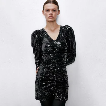 ZA Fashion Sequin Dress Women 2020 Winter and Autumn New Sexy Party Dress Holiday Gift Friend Party Club Clothing Wholesale
ZA Fashion Sequin Dress Women 2020 Winter and Autumn New Sexy Party Dress Holiday Gift Friend Party Club Clothing Wholesale