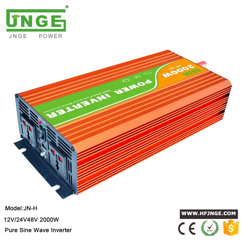 JNGE автомобиля Мощность 2000W 24V 48V 220VAC 230VAC Чистая синусоида солнечный инвертор с PWM