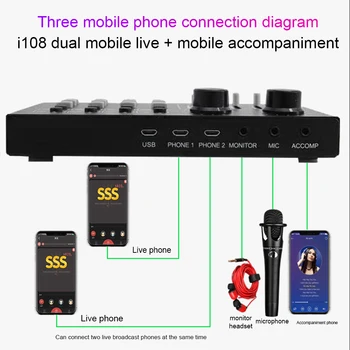 Audio Card Volume Control Stereo Sound Professional Live Streaming External Equipment Karaoke Components Microphone Speaker
Audio Card Volume Control Stereo Sound Professional Live Streaming External Equipment Karaoke Components Microphone Speaker