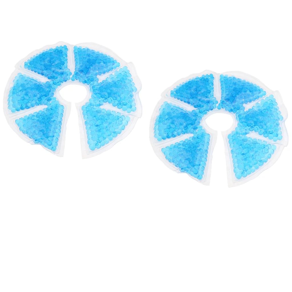 2Pcs Reusable Breastfeeding Hot Cold Gel Ice Pack Pad for Nursing Mother 2Pcs Reusable Breastfeeding Hot Cold Gel Ice Pack Pad for Nursing Mother