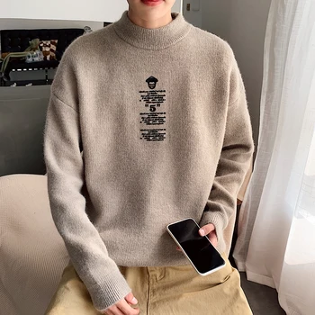 2019 UYUK New Style Pullover Korean Version Loose Casual Temperament Trend Turtleneck Printed Men's Sweater Homme
2019 UYUK New Style Pullover Korean Version Loose Casual Temperament Trend Turtleneck Printed Men's Sweater Homme