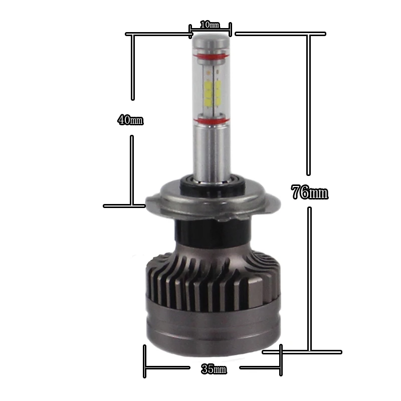 LED 4300K S2 H4 H7 H1 COB LED Headlight Bulbs H11 H13 12V 9005 9006 H3 9004 9007 9012 72W 8000LM Car LED lamp 3000K 8000K 6500K 1