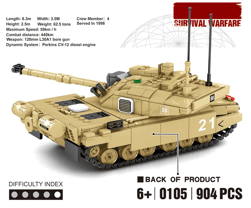 Modern military britain FV 4034 Challenger 2 tank batisbricks building block ww2 army force figures vehicle brick toys
Modern military britain FV 4034 Challenger 2 tank batisbricks building block ww2 army force figures vehicle brick toys