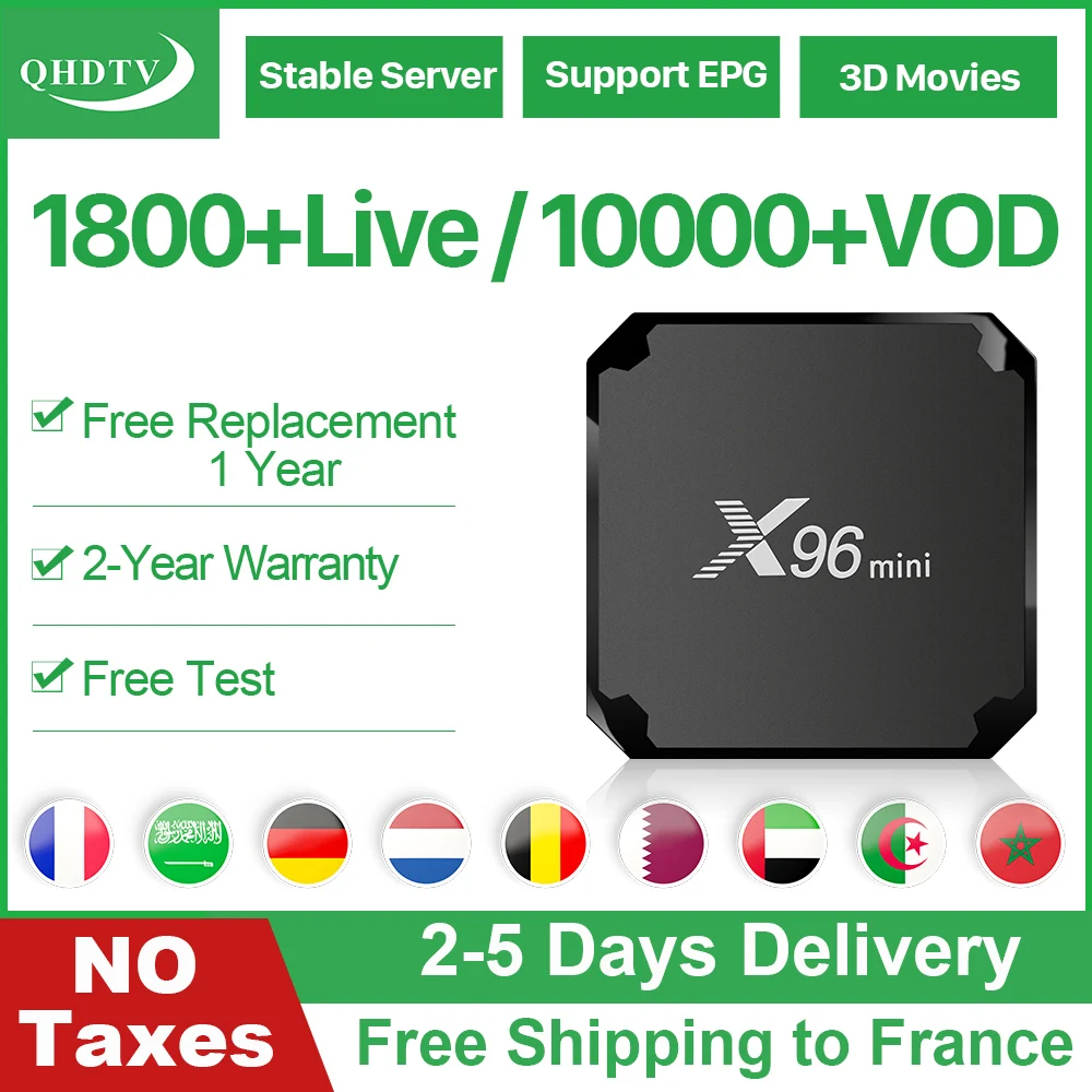 X96 Mini Smart IPTV France Subscription Tv Box Android 7.1 QHDTV Code IPTV Box Arabic French 4K Belgium Netherlands X96 IP TV
X96 Mini Smart IPTV France Subscription Tv Box Android 7.1 QHDTV Code IPTV Box Arabic French 4K Belgium Netherlands X96 IP TV