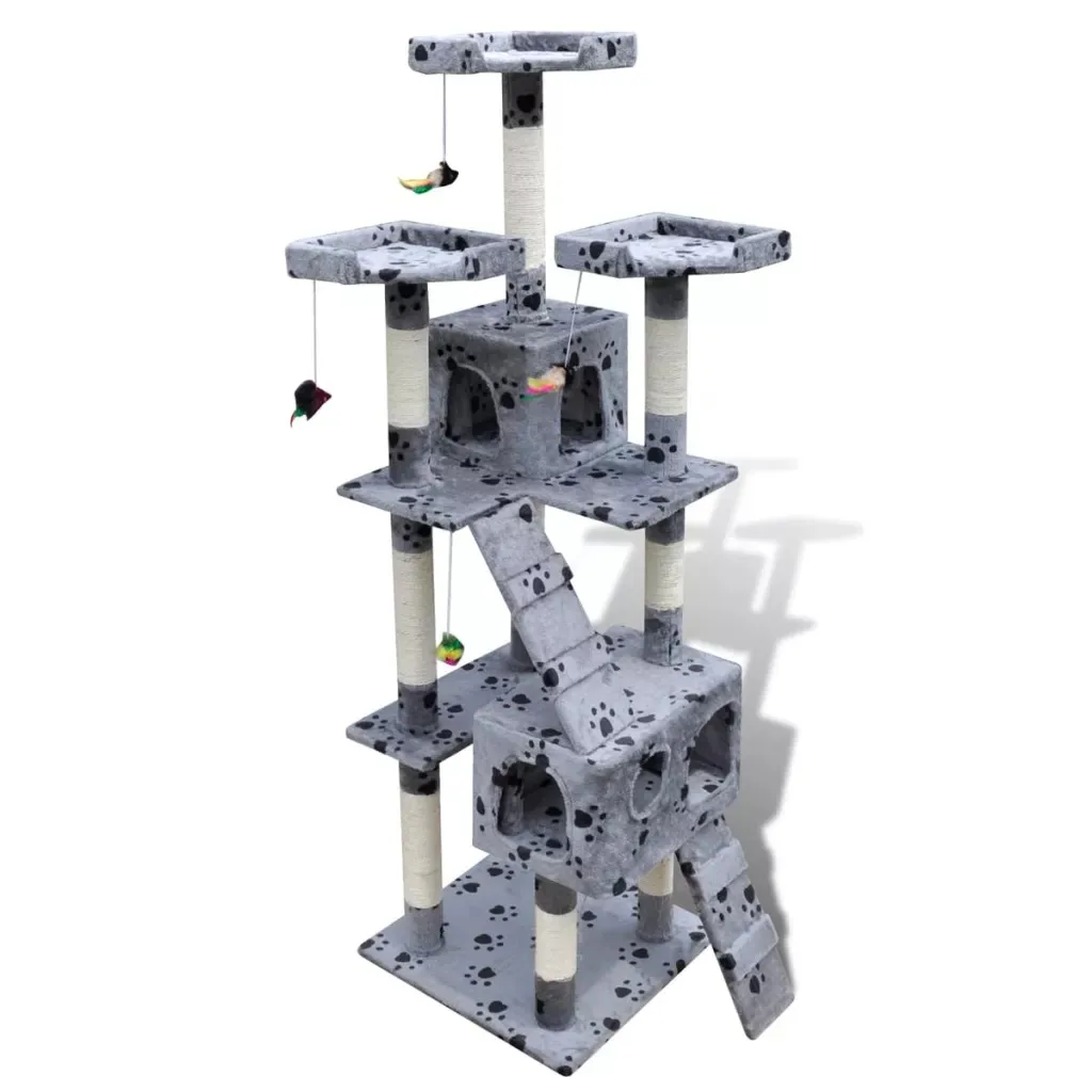 Vidaxl Cat Tree Cat Scratching Post 170 Cm 2 Condos Grey With Pawprints Cute Cat Tree Pet Toys Pet House
Vidaxl Cat Tree Cat Scratching Post 170 Cm 2 Condos Grey With Pawprints Cute Cat Tree Pet Toys Pet House