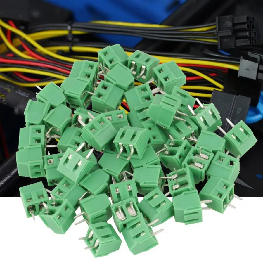 50 Pcs/lot 2-Pin Plug-in Screw Terminal Block Connector 3.81mm Spacing PCB Universal Terminal Blocks
50 Pcs/lot 2-Pin Plug-in Screw Terminal Block Connector 3.81mm Spacing PCB Universal Terminal Blocks