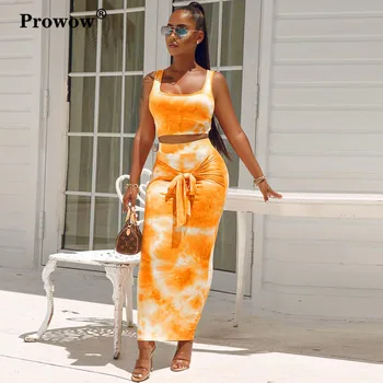 Tie Dye Sexy Two Piece Set Women Sleeveless Crop Top Matching Sets Female Lace Up Long Pencil Skirt Set Summer 2 Piece Outfits
Tie Dye Sexy Two Piece Set Women Sleeveless Crop Top Matching Sets Female Lace Up Long Pencil Skirt Set Summer 2 Piece Outfits