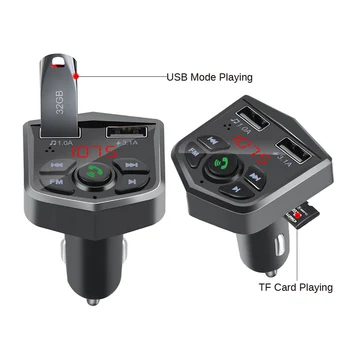 Bluetooth 5.0 Car Kit Handsfree Wireless Bluetooth FM Transmitter Car MP3 Player 3.1A Quick Charging Dual USB Charger TF Card Z2
Bluetooth 5.0 Car Kit Handsfree Wireless Bluetooth FM Transmitter Car MP3 Player 3.1A Quick Charging Dual USB Charger TF Card Z2