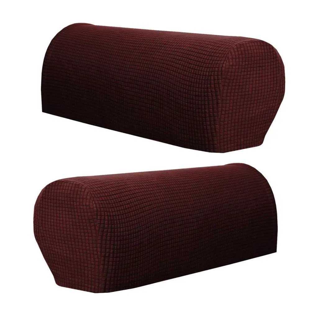 2 Piece Checked Armrest Covers Stretch Set Chair Sofa Arm Protectors Flannel 2 Piece Checked Armrest Covers Stretch Set Chair Sofa Arm Protectors Flannel