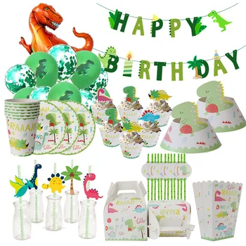 Dino Party Supplies Dinosaur Balloons Paper Straws Disposable Tableware Set Kids Boy Birthday Party Decoration Jungle Party
Dino Party Supplies Dinosaur Balloons Paper Straws Disposable Tableware Set Kids Boy Birthday Party Decoration Jungle Party