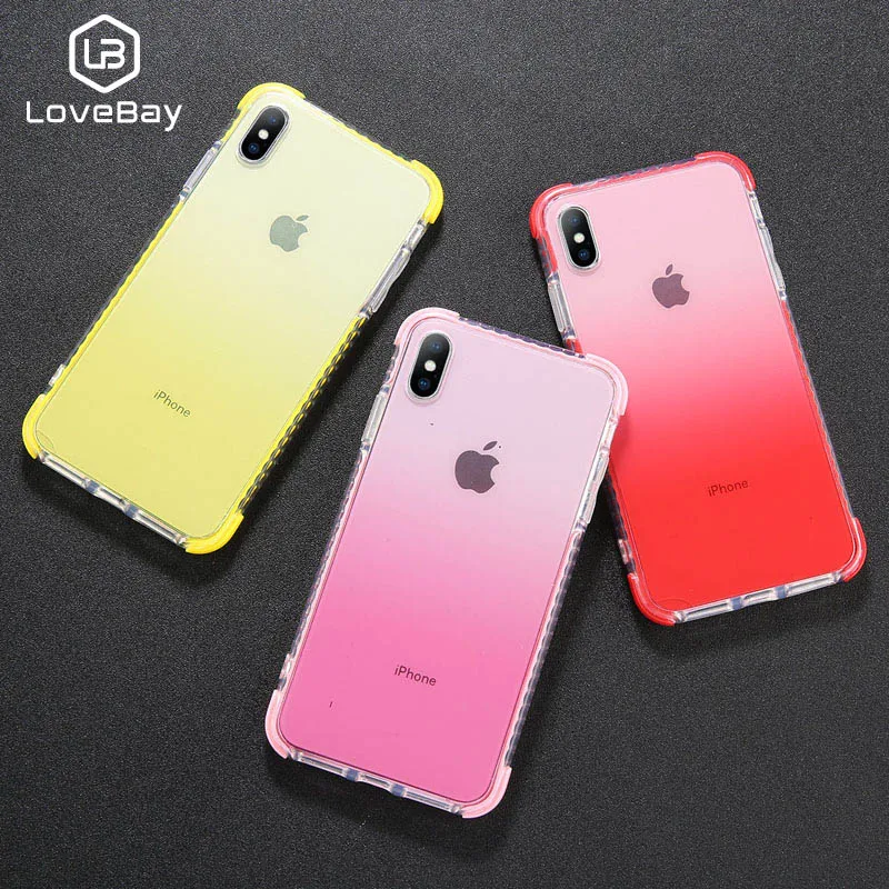Lovebay Rainbow Gradient Transparent Phone Case For iPhone X XR Xs Max Soft TPU and Acrylic Back Cover For iPhone 6 6s 7 8 Plus
Lovebay Rainbow Gradient Transparent Phone Case For iPhone X XR Xs Max Soft TPU and Acrylic Back Cover For iPhone 6 6s 7 8 Plus