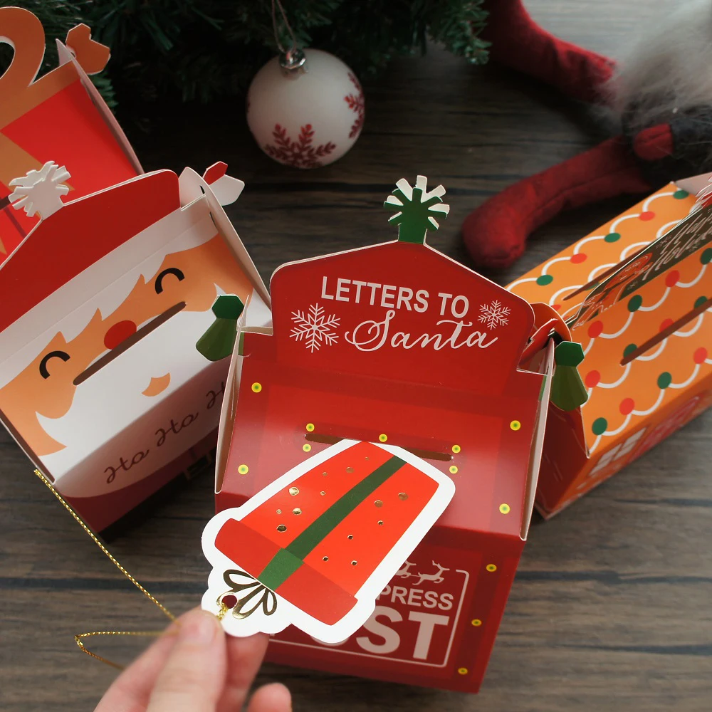 10pcs send Christmas to you design mailbox Santa Claus Elk Paper Box As Cookie Candy Sweet Boxes Gift Packaging Party Use
10pcs send Christmas to you design mailbox Santa Claus Elk Paper Box As Cookie Candy Sweet Boxes Gift Packaging Party Use