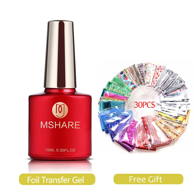 MSHARE Foil Transfer Gel Set Nails Adhensive Transfering with Free foil Sticker 30pcs
MSHARE Foil Transfer Gel Set Nails Adhensive Transfering with Free foil Sticker 30pcs