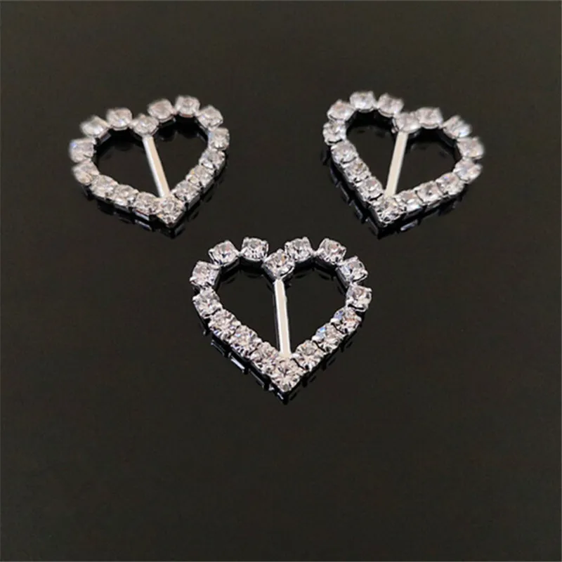 10pcs Sweet Heart-shaped Square Round Rhinestone Ribbon Buckle Sliders for DIY Craft Wedding Card Invitation Silver Accessories 
10pcs Sweet Heart-shaped Square Round Rhinestone Ribbon Buckle Sliders for DIY Craft Wedding Card Invitation Silver Accessories