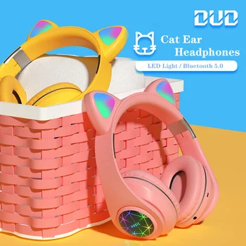 TOPLED Light Cat Ear Headphones Bluetooth 5.0 Adults Kids Wireless Headset For Mobile Phones PC Game Foldable With Mic Best gift
TOPLED Light Cat Ear Headphones Bluetooth 5.0 Adults Kids Wireless Headset For Mobile Phones PC Game Foldable With Mic Best gift